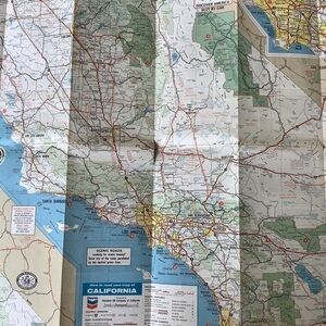 Vintage California Road Map